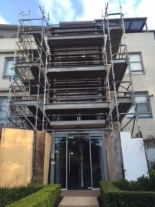 Steel scaffolding on a job in the Eastern Suburbs